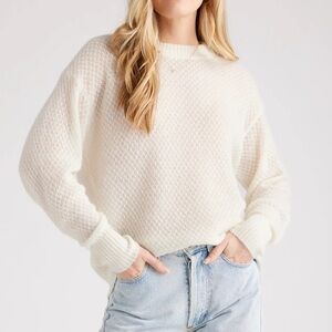 NWT Quince Baby Alpaca Wool Diamond Stitch Crew